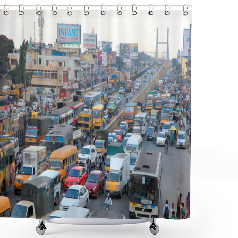 Personality  Bangalore Traffic In India Shower Curtains