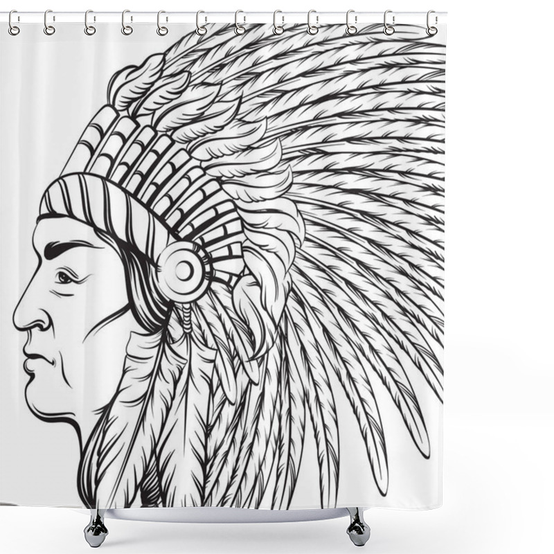 Personality  Realistic Portrait Of Indian Shower Curtains