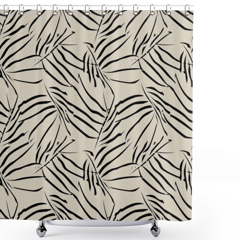 Personality  Tropical Leaf Seamless Pattern Design For Fashion Textiles, Graphics And Crafts Shower Curtains