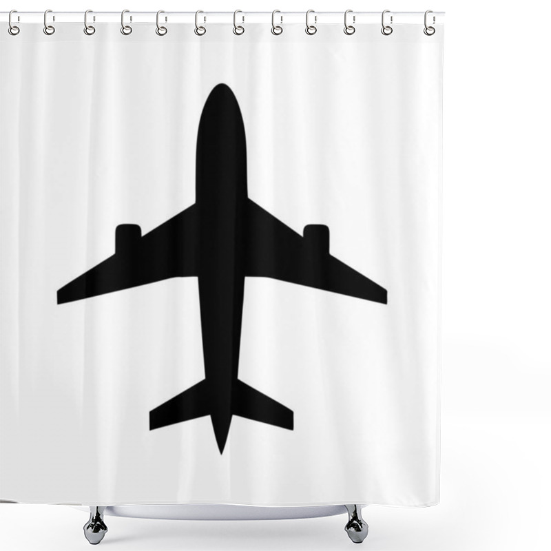 Personality  Airplane Briefcase Icon For Your Project Shower Curtains