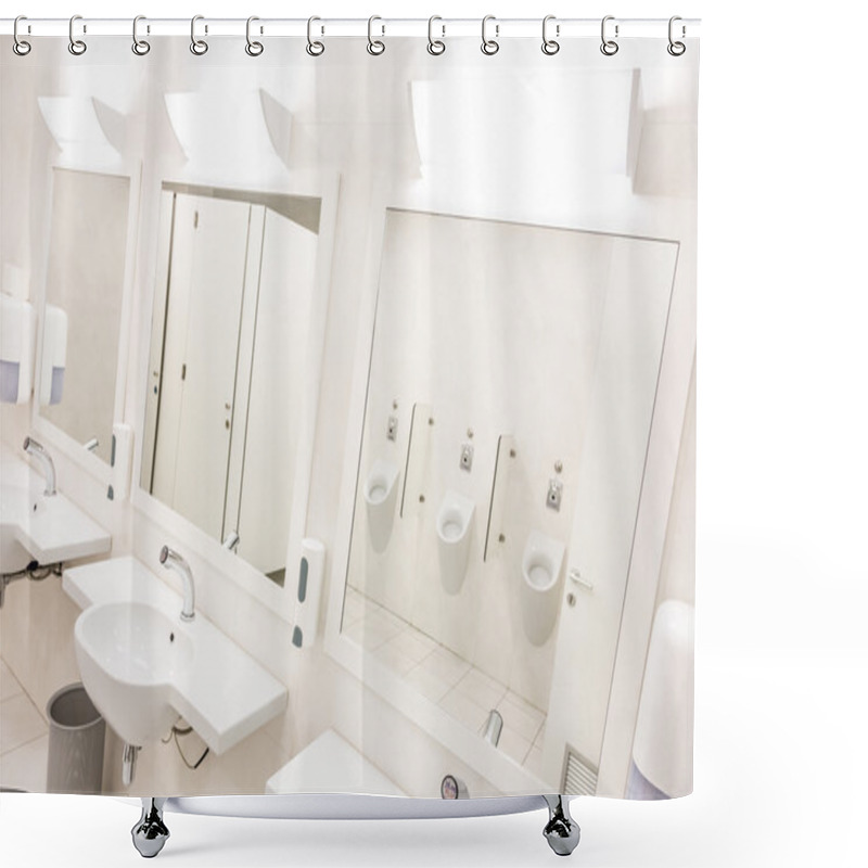 Personality  White Public Tilet. Shower Curtains