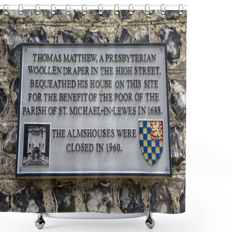 Personality  Thomas Matthew Plaque In Lewes Shower Curtains