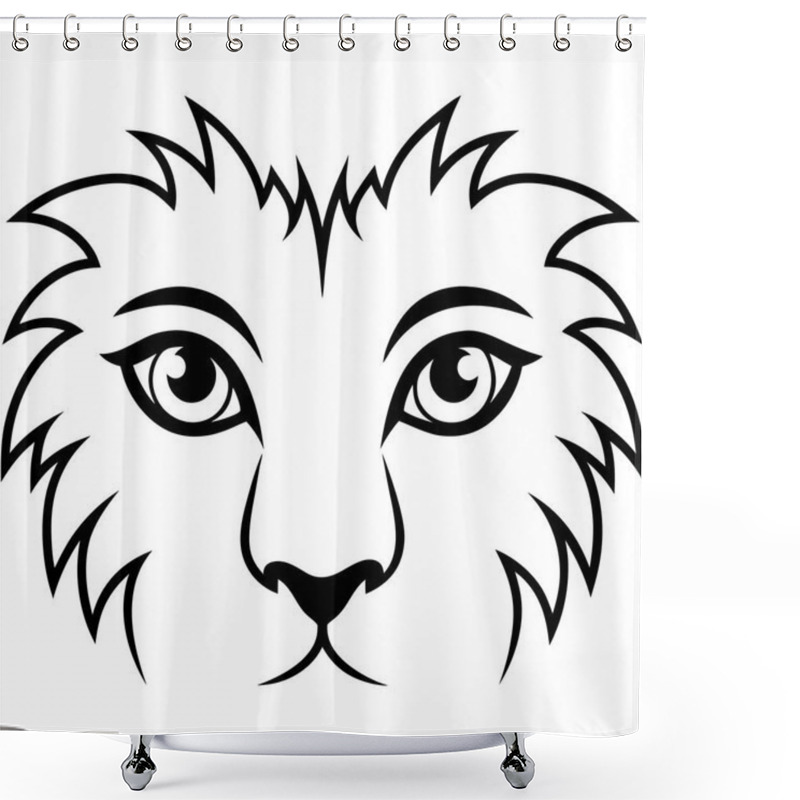 Personality  Lion Eyes Vector Art Illustration Design Shower Curtains