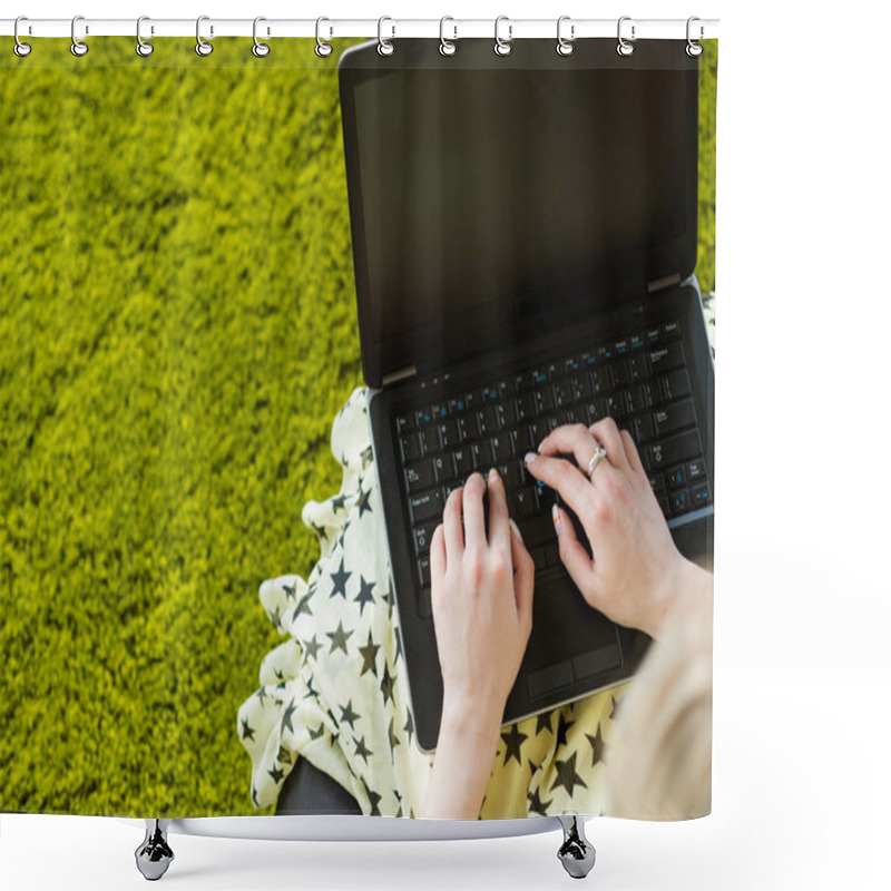 Personality  Social Media Influencer Marketing Blogger Laptop Shower Curtains