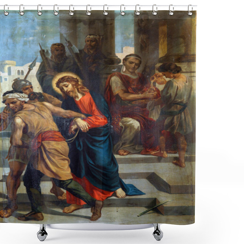 Personality  1st Stations Of The Cross Shower Curtains