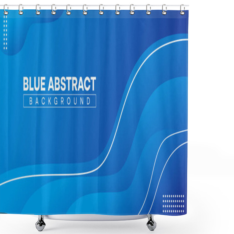 Personality  A Blue Background With Wavy Patterns With Copyspace Shower Curtains