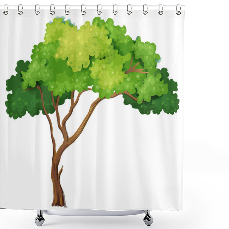 Personality  Tree Illustration Shower Curtains