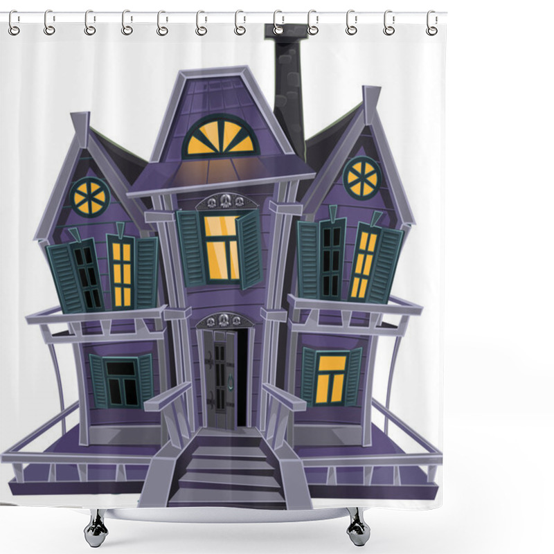 Personality  Haunted Halloween Witch House... Shower Curtains