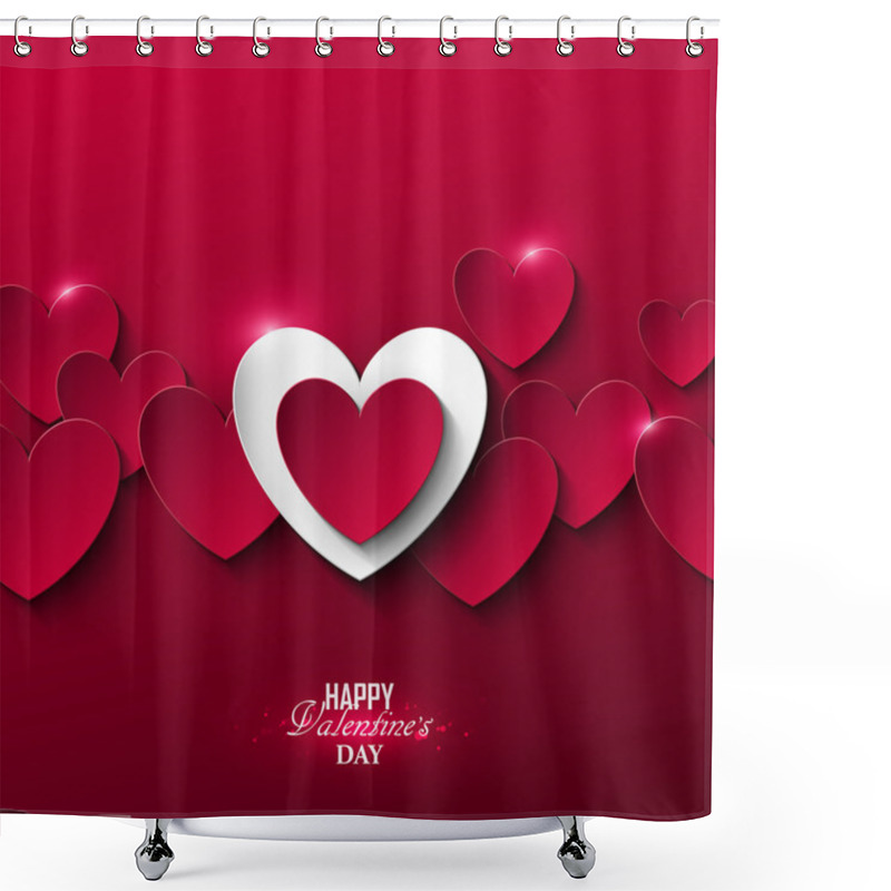 Personality  Bright Valentines Day Background Shower Curtains