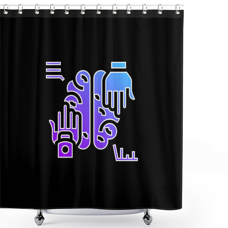 Personality  Artificial Intelligence Blue Gradient Vector Icon Shower Curtains