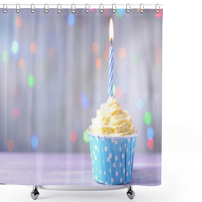 Personality  Birthday Cupcake Shower Curtains