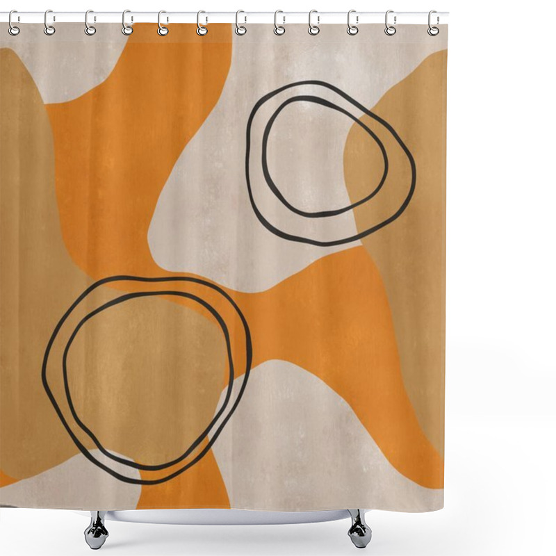 Personality  Seamless Organic Rounded Curvy Shapes Naive Design Shower Curtains