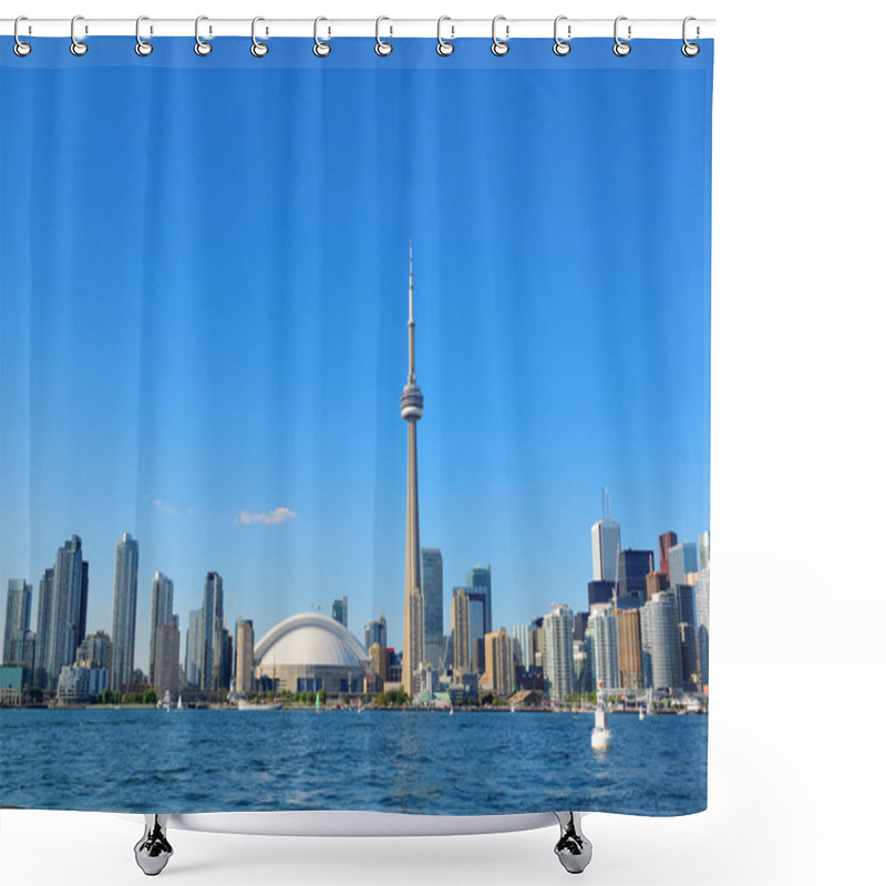 Personality  Toronto Skyline In The Day Shower Curtains