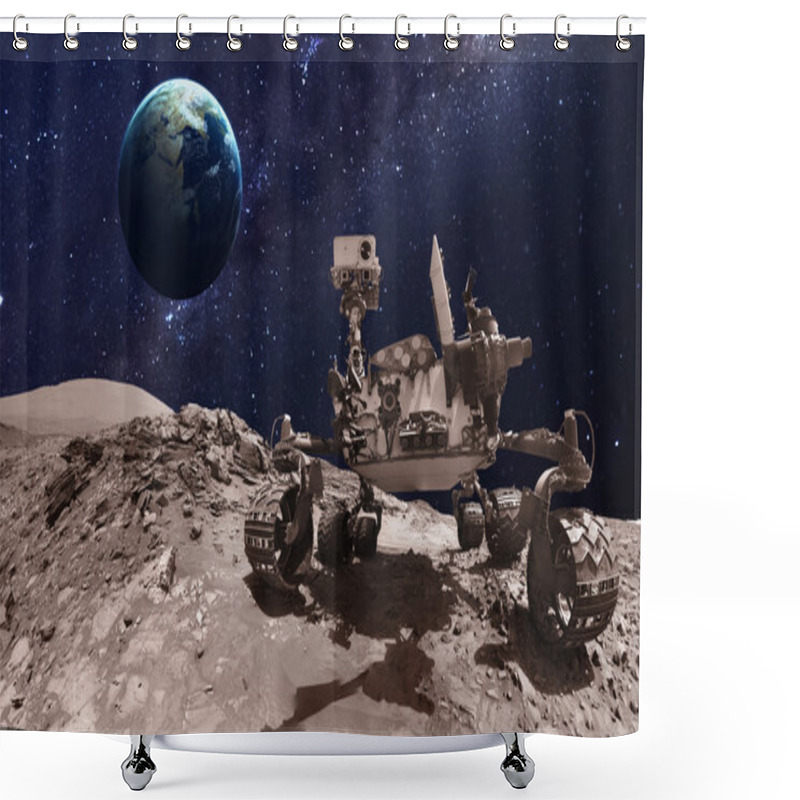 Personality  Mars Rover. Elements Of This Image Furnished By NASA Shower Curtains