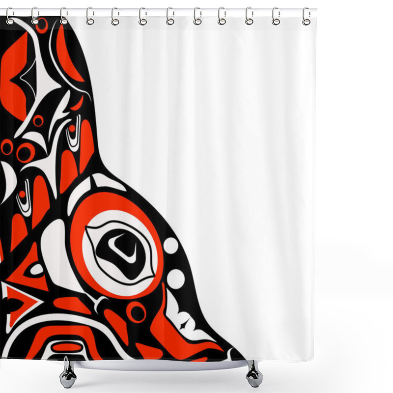 Personality  Abstract Red Background Native North American Shower Curtains