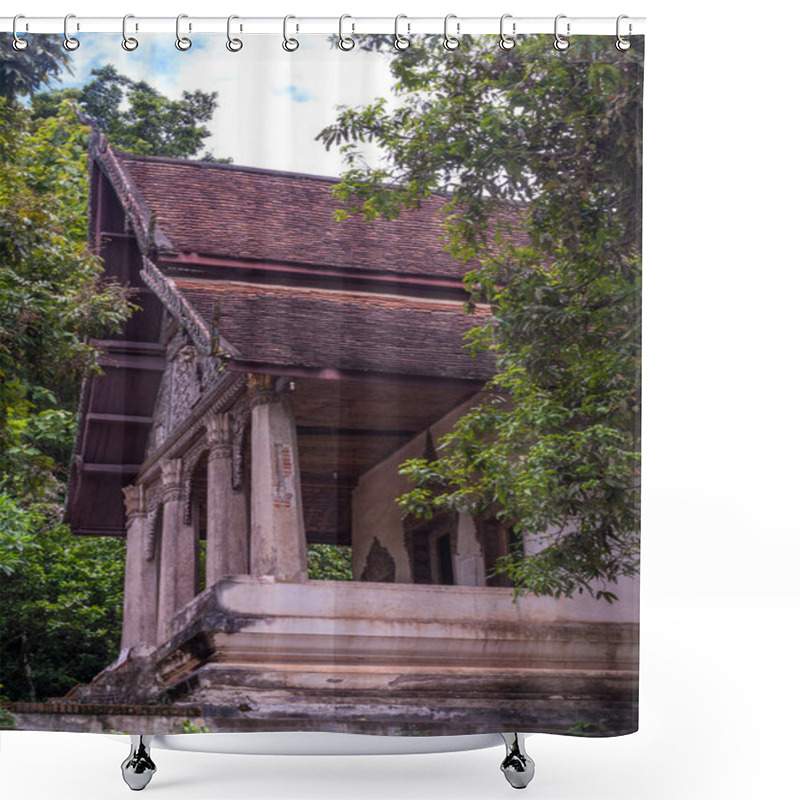 Personality  Old Buddhist Temple Pa Houak, Phousi In The Jungle In Luang Prabang, Laos, Asia . Shower Curtains