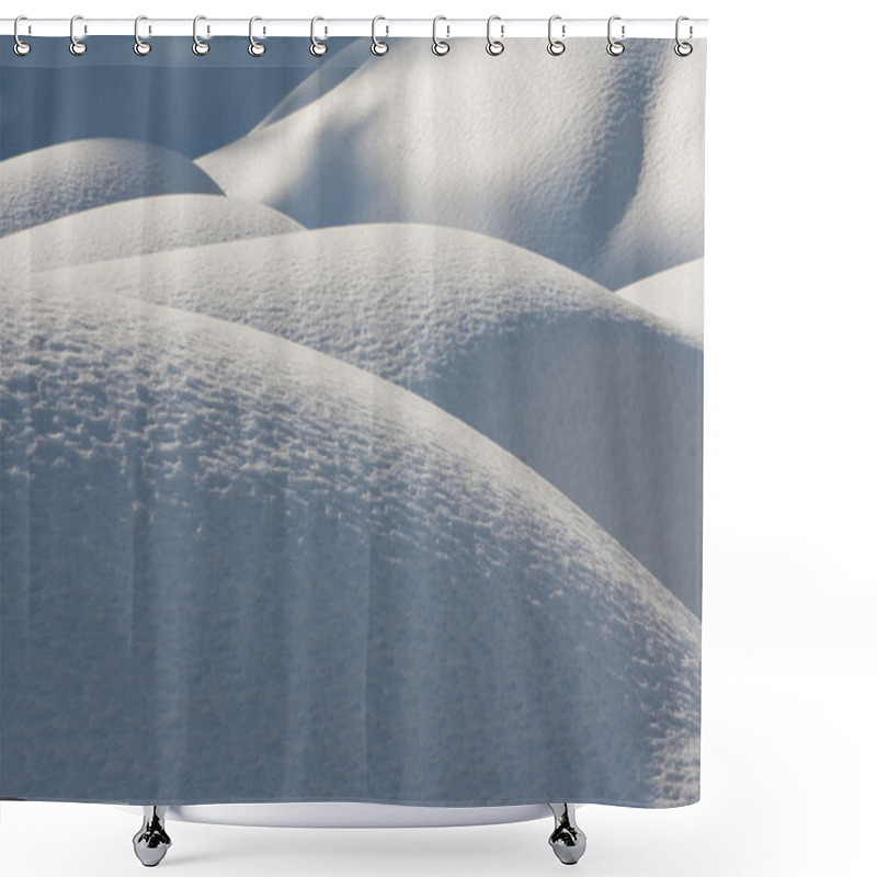 Personality  Snow Hills In Sunny Weather Shower Curtains