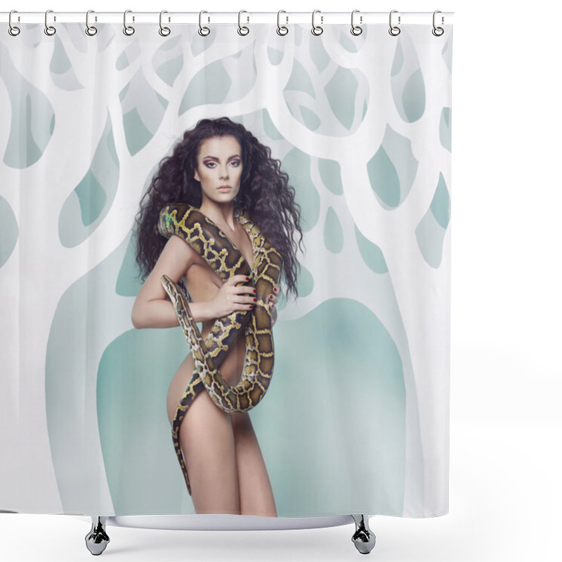 Personality  Eve And The Serpent Shower Curtains