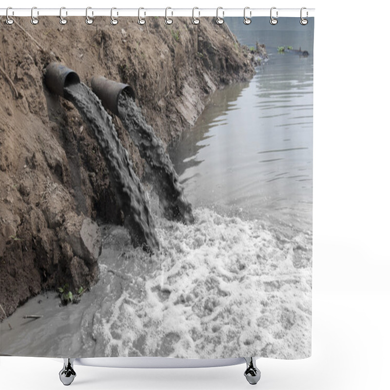 Personality  Water Pollution Shower Curtains