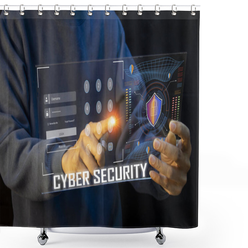 Personality  CyberSecurity Or Cyber Security Is The Use Of Technological Tools And Processes That Includ Shower Curtains