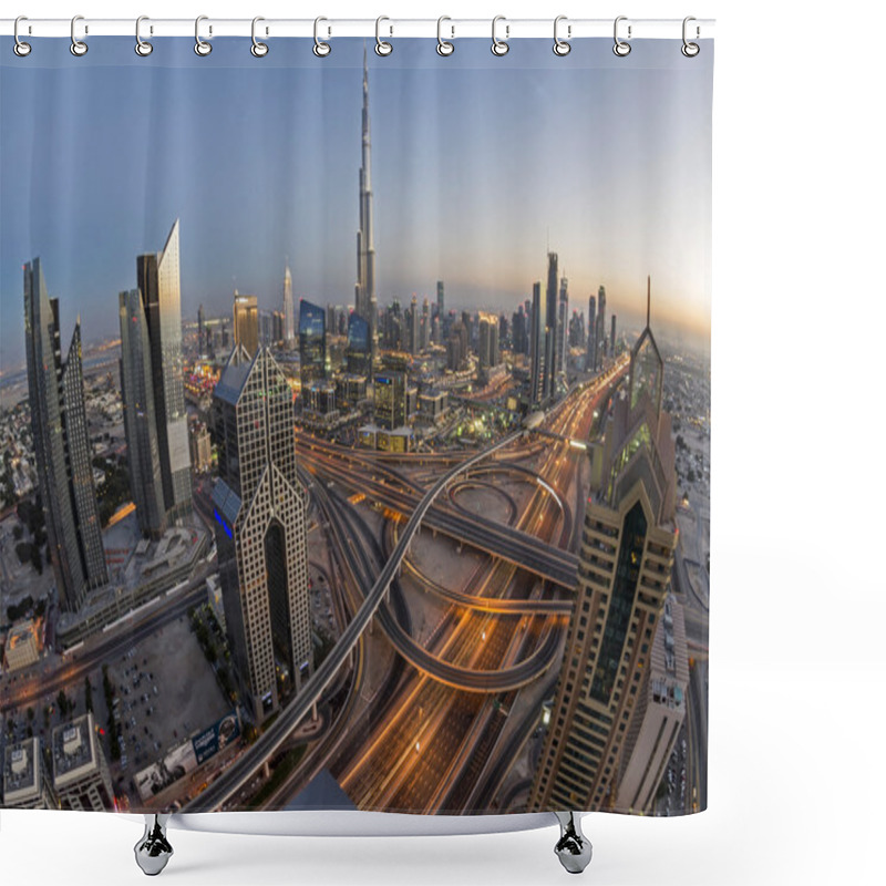 Personality  Dubai Skyline Shower Curtains