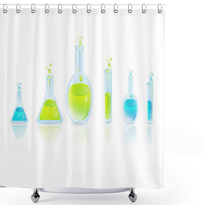 Personality  Test Tubes Shower Curtains