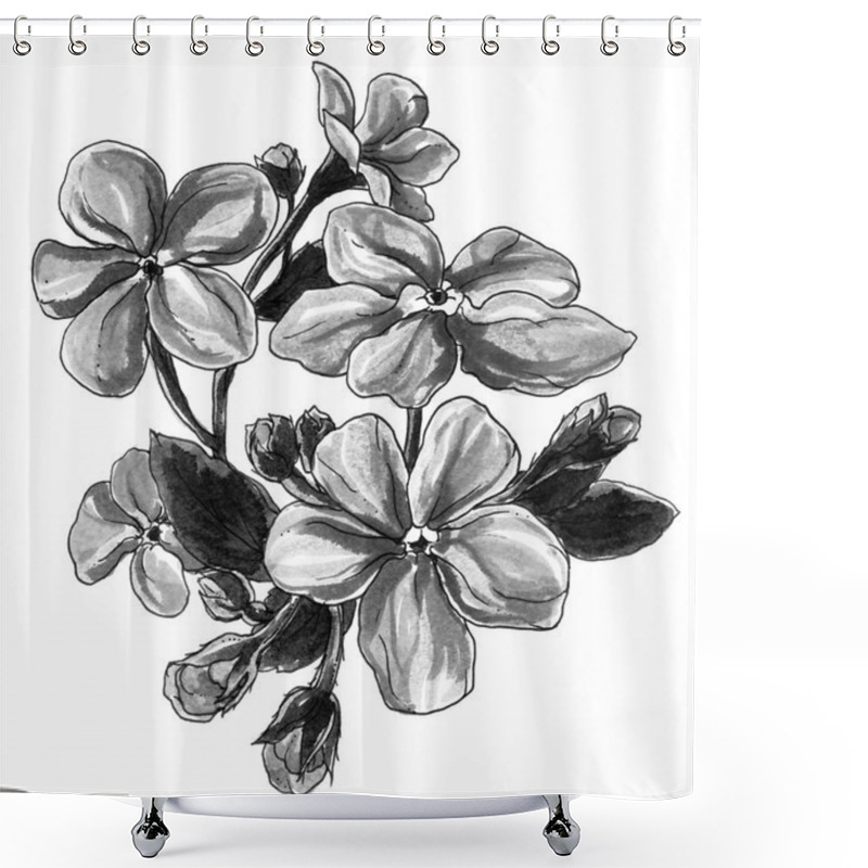 Personality  Decorative Forget Me Not Spring Flowers Shower Curtains