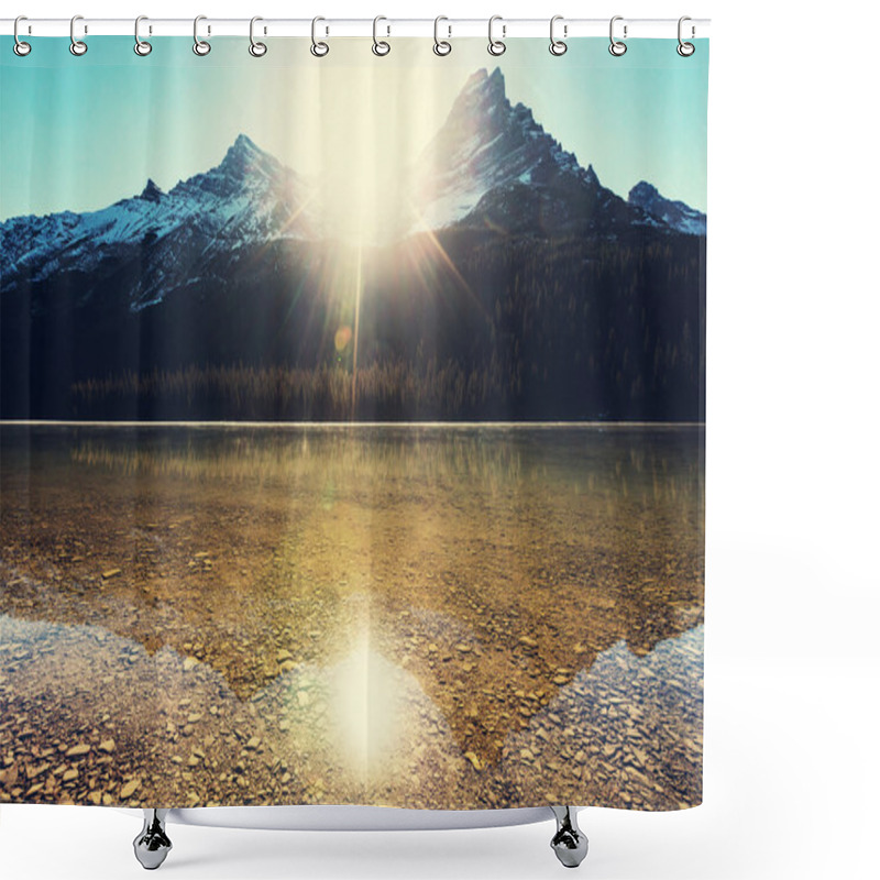 Personality  Glacier Park Shower Curtains