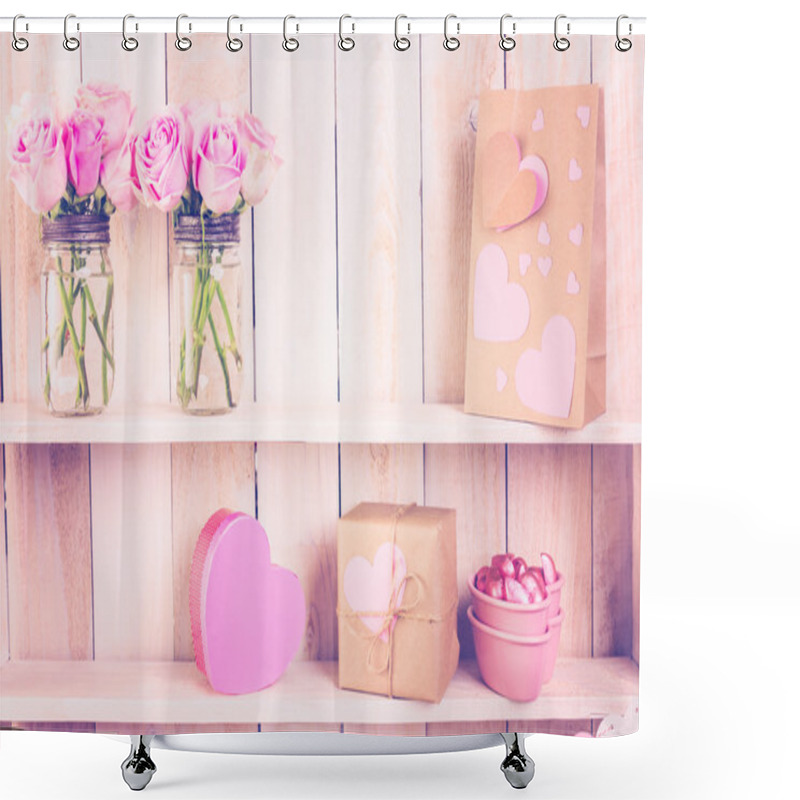 Personality  Beautiful Pink Roses Shower Curtains