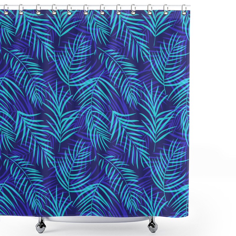 Personality  Palm Leaves Seamless Pattern  Shower Curtains