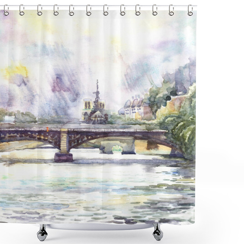 Personality  Paris City Landscape Shower Curtains