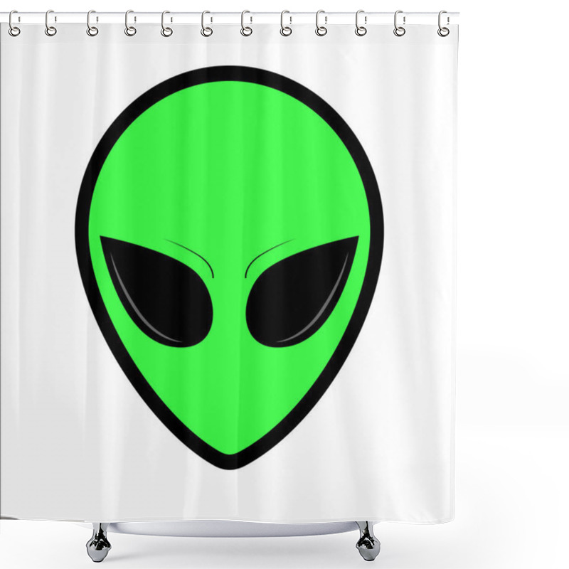 Personality  Extraterrestrial Alien Face Shower Curtains