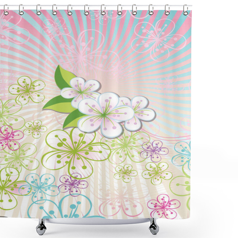 Personality  Spring Flowers Shower Curtains