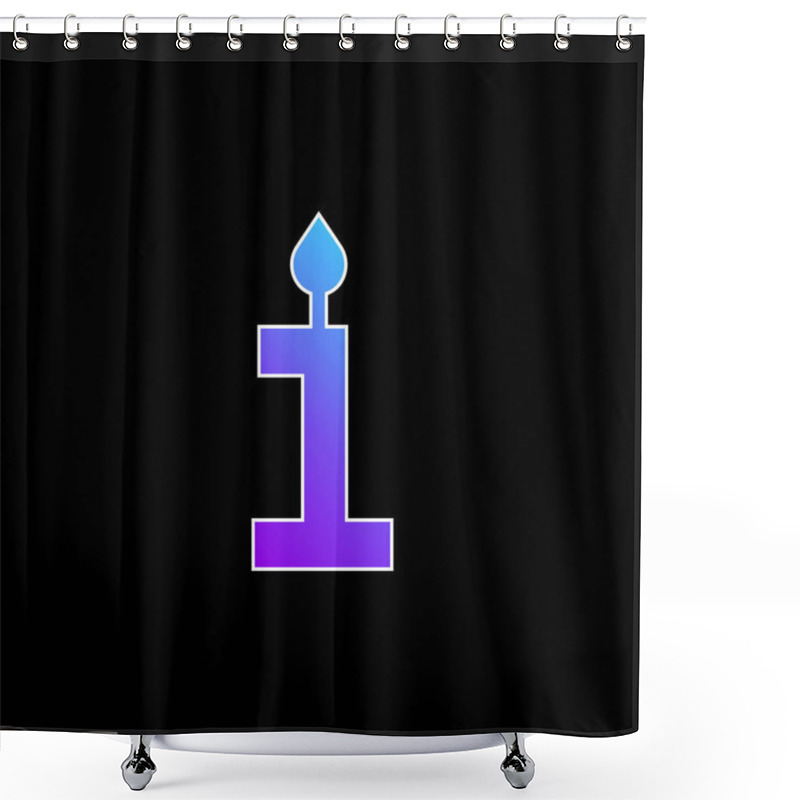 Personality  Birthday Blue Gradient Vector Icon Shower Curtains