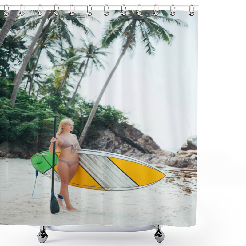 Personality  Paddle Board Shower Curtains