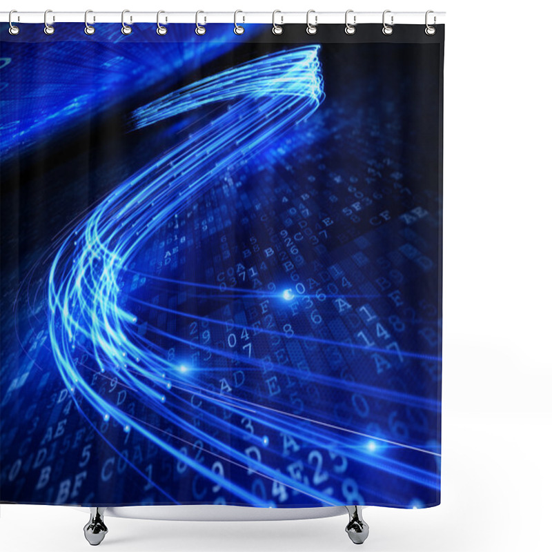 Personality  Digital Optical Fiber Shower Curtains