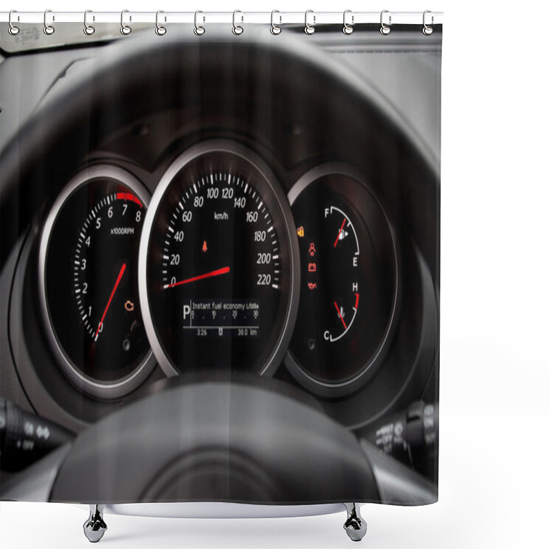 Personality  Modern Car Dashboard Shower Curtains