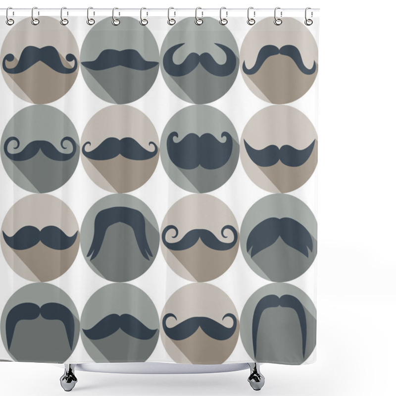 Personality  Moustaches Design Set Shower Curtains