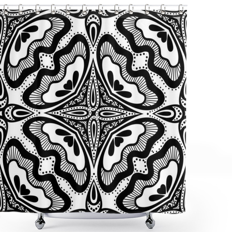 Personality  Abstract Lace Pattern Shower Curtains