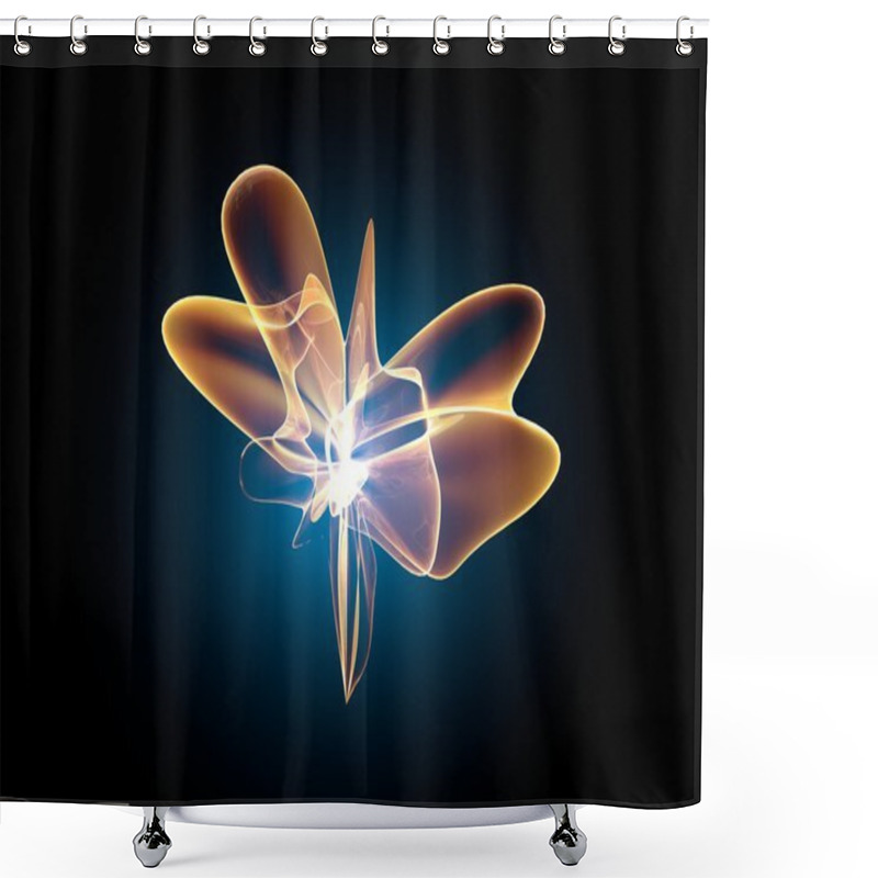 Personality  Concept Animation Abstract Shapes On A Black Background In HD Shower Curtains