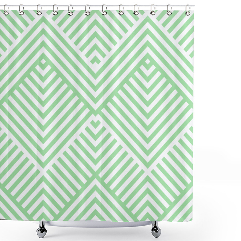 Personality  Abstract Stripped Geometric Background. Vector Illustration Shower Curtains