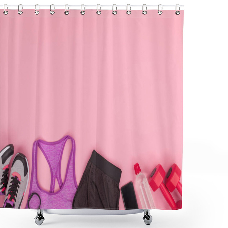 Personality  Sportswear And Fitness Equipment Shower Curtains