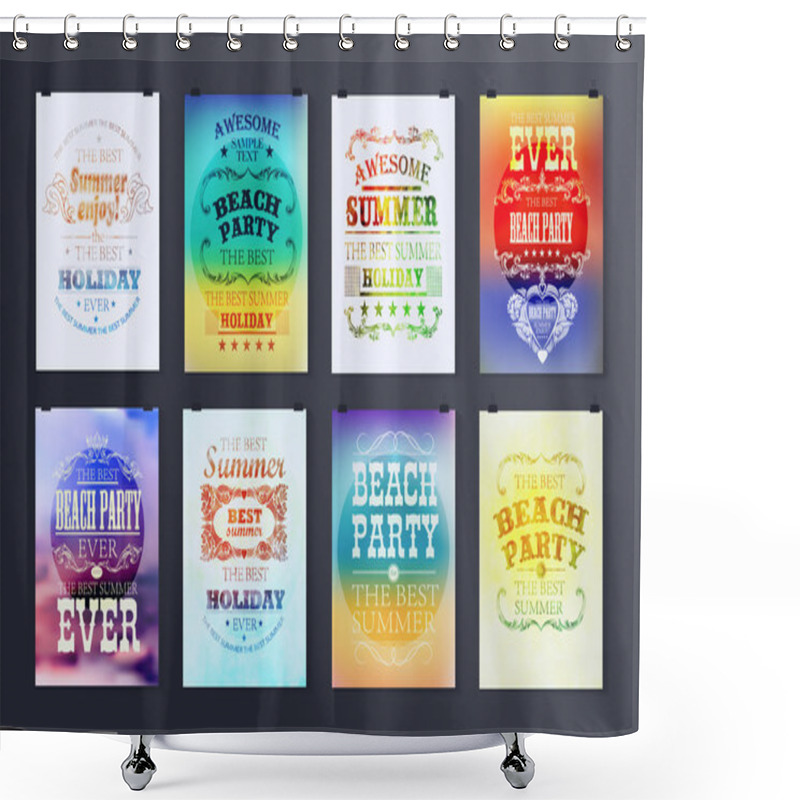 Personality  Typographical Poster, Retro Design Shower Curtains