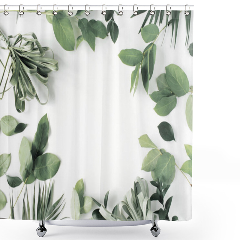 Personality  Green Leaves Frame Shower Curtains