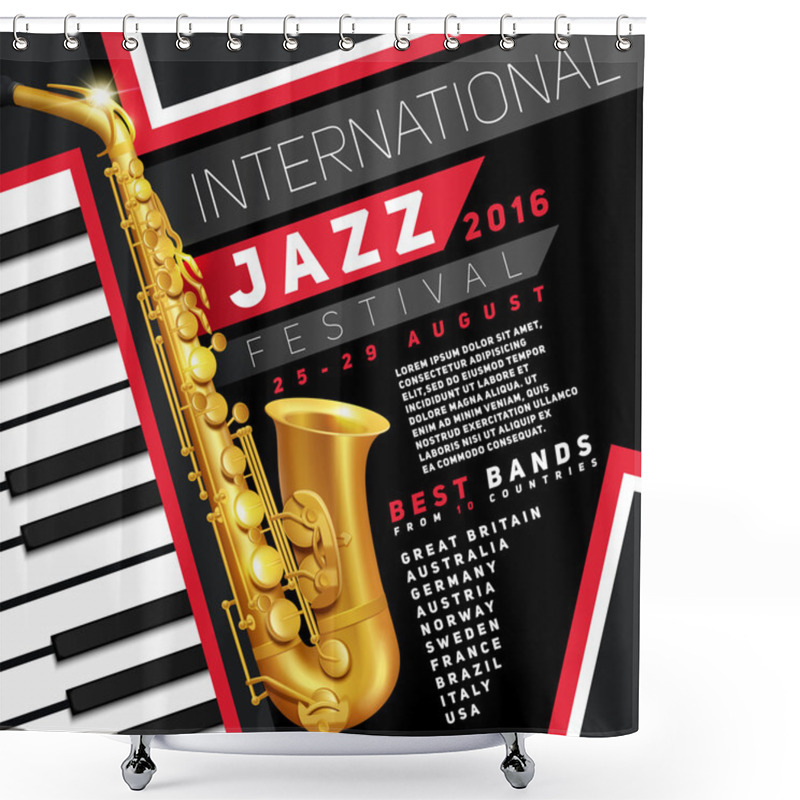 Personality  Jazz Festival Poster Shower Curtains