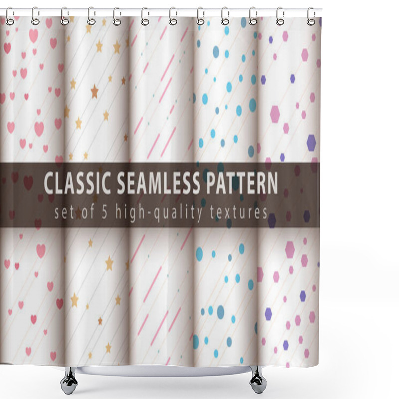 Personality  Classic Seamless Pattern - Set Five Items Shower Curtains