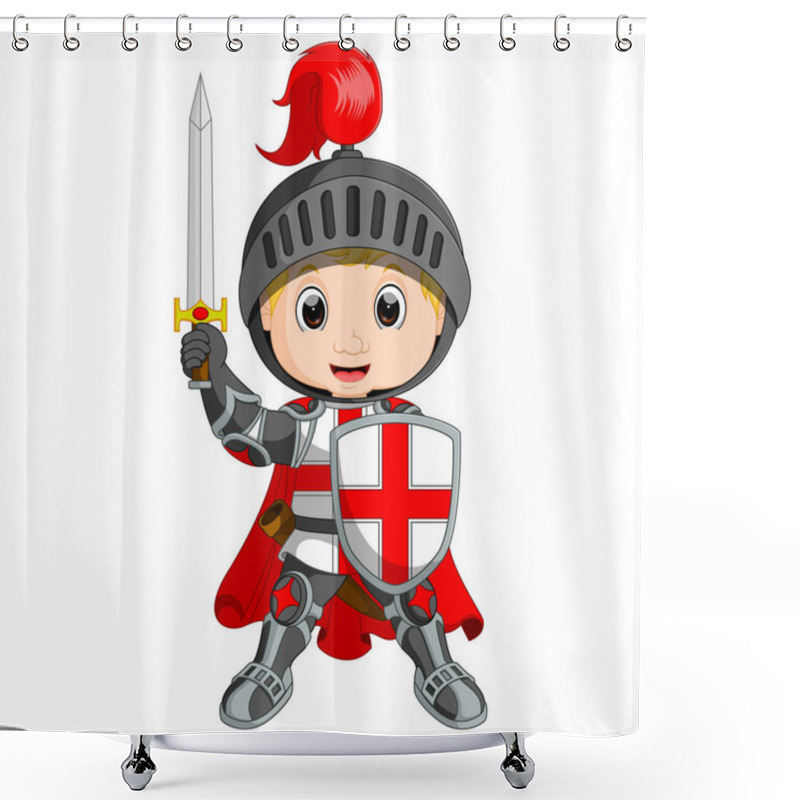 Personality  Cartoon Knight Boy Shower Curtains