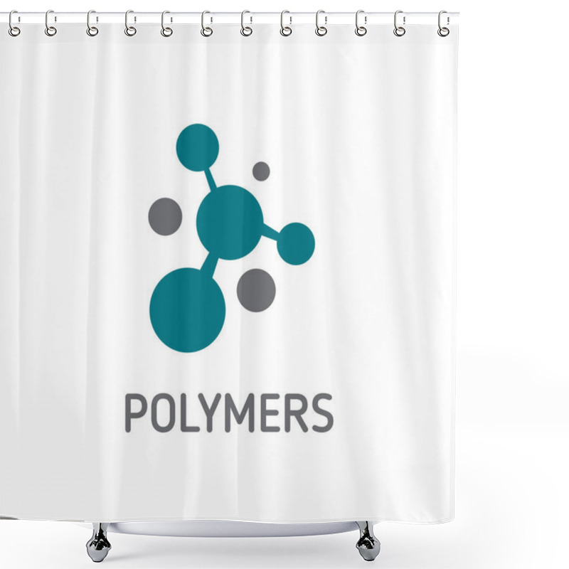 Personality  Vector Of Polymer Logo Concept Design Eps Format, Suitable For Your Design Needs, Logo, Illustration, Animation, Etc. Shower Curtains