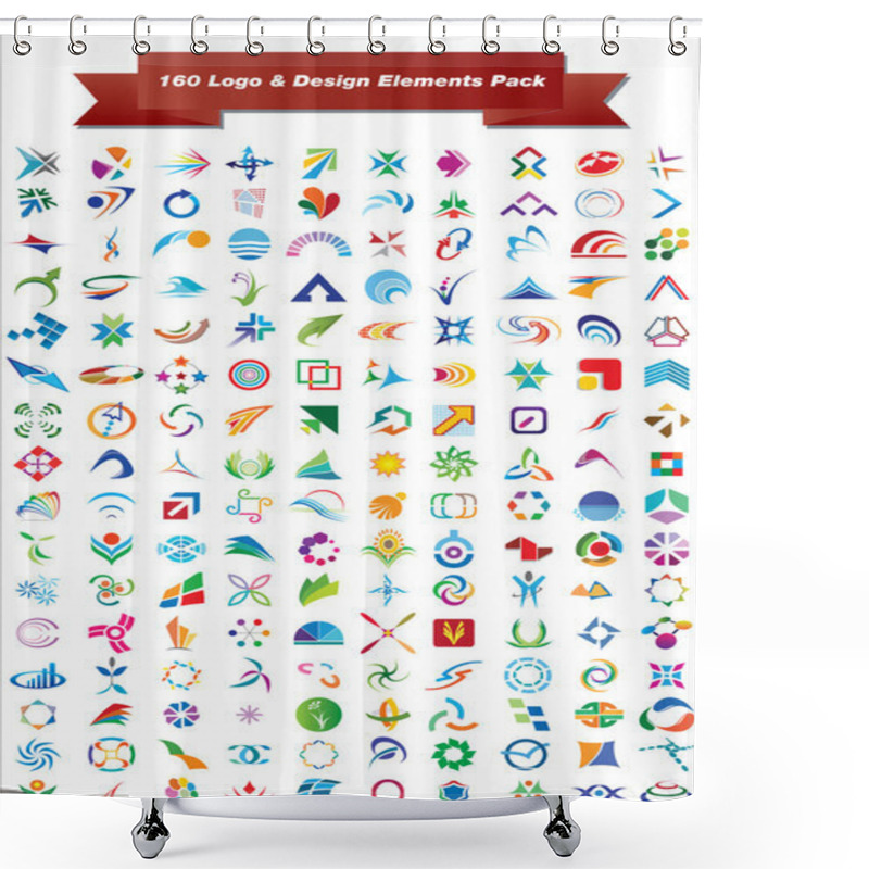 Personality  Vector Logo & Design Elements Pack Shower Curtains