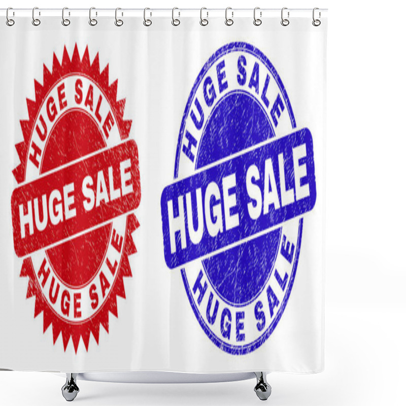 Personality  HUGE SALE Rounded And Rosette Watermarks With Distress Style Shower Curtains